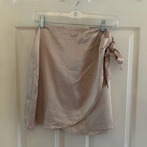Satin Wrap Skirt